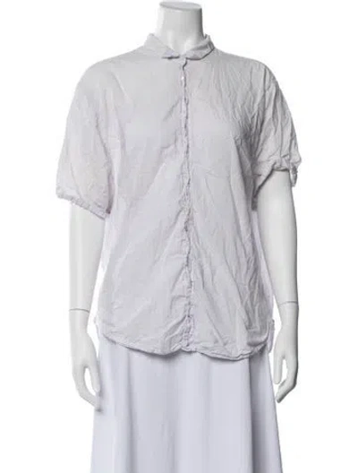 Pre-owned Xirena Short Sleeve Blouse In White