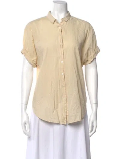 Pre-owned Xirena Short Sleeve Blouse In Yellow