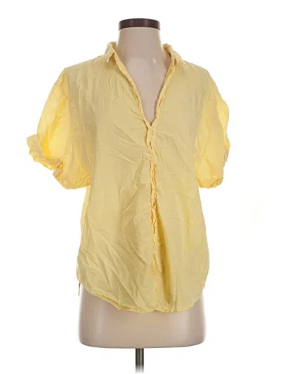 Pre-owned Xirena Short Sleeve Blouse In Yellow