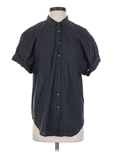 Pre-owned Xirena Short Sleeve Button Down Shirt In Black