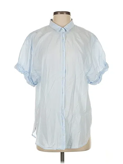 Pre-owned Xirena Short Sleeve Button Down Shirt In Blue