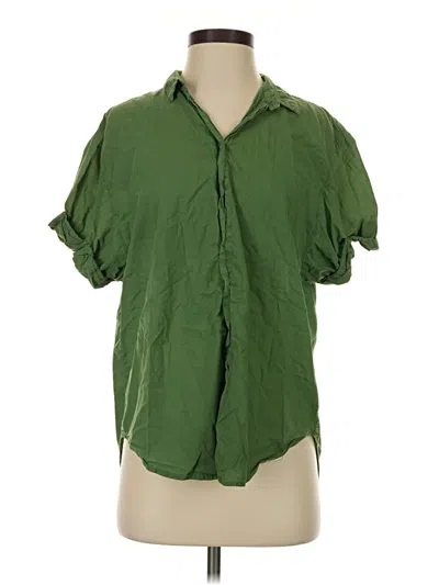 Pre-owned Xirena Short Sleeve Button Down Shirt In Green
