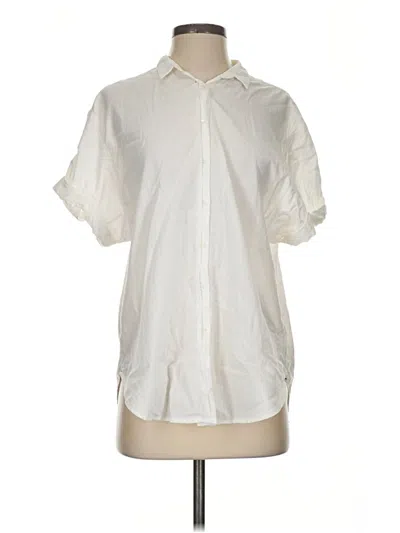 Pre-owned Xirena Short Sleeve Button Down Shirt In Ivory
