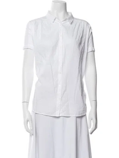 Pre-owned Xirena Short Sleeve Button-up Top In Neutrals