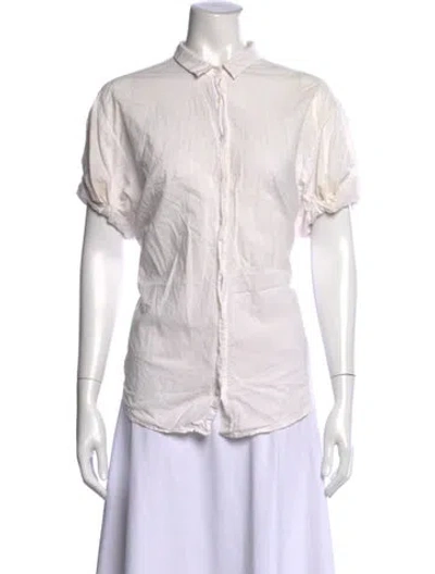 Pre-owned Xirena Short Sleeve Button-up Top In Pink