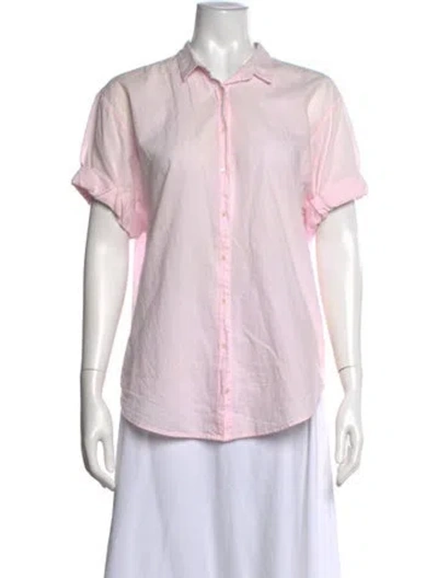 Pre-owned Xirena Short Sleeve Button-up Top In Pink