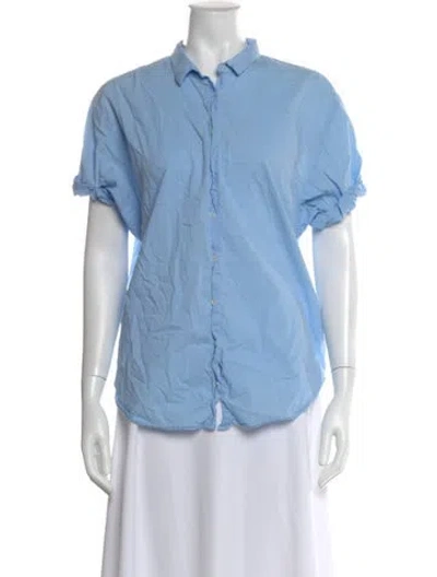 Pre-owned Xirena Short Sleeve Top In Blue