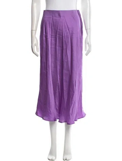 Pre-owned Xirena Silk Midi Length Skirt In Purple