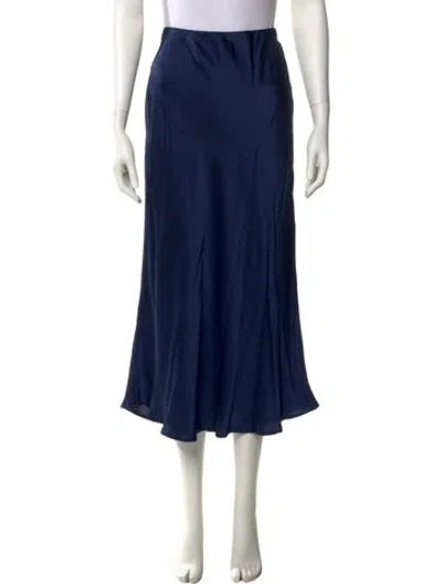 Pre-owned Xirena Silk Midi Length Skirt W/ Tags In Blue
