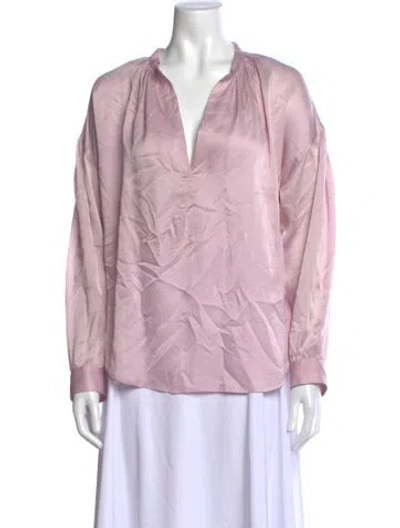 Pre-owned Xirena Silk V-neck Blouse In Pink