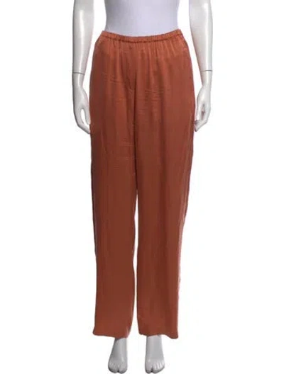 Pre-owned Xirena Silk Wide Leg Pants In Red