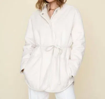 Xirena Sinclair Suede Coat In Beige In White