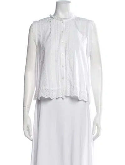 Pre-owned Xirena Sleeveless Blouse In White