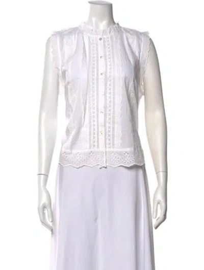 Pre-owned Xirena Sleeveless Blouse In White