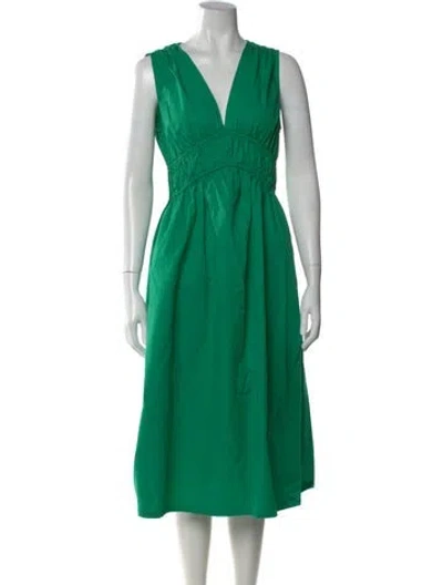 Pre-owned Xirena Square Neckline Dress In Green