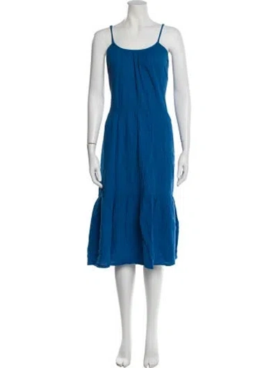 Pre-owned Xirena Square Neckline Long Dress In Blue