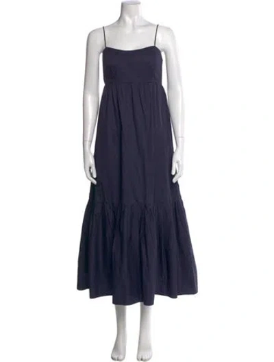 Pre-owned Xirena Square Neckline Long Dress In Blue