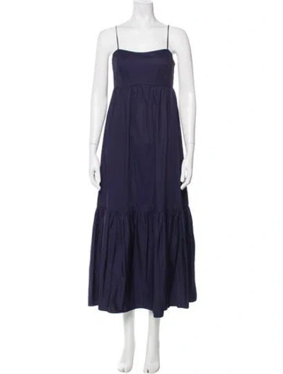 Pre-owned Xirena Square Neckline Long Dress In Blue