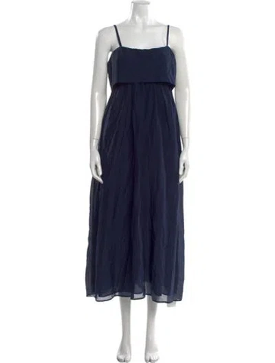 Pre-owned Xirena Square Neckline Long Dress In Blue