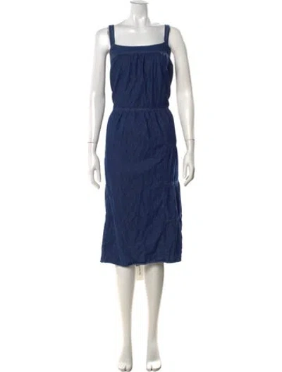 Pre-owned Xirena Square Neckline Long Dress In Blue