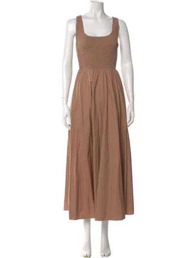 Pre-owned Xirena Square Neckline Long Dress In Neutral