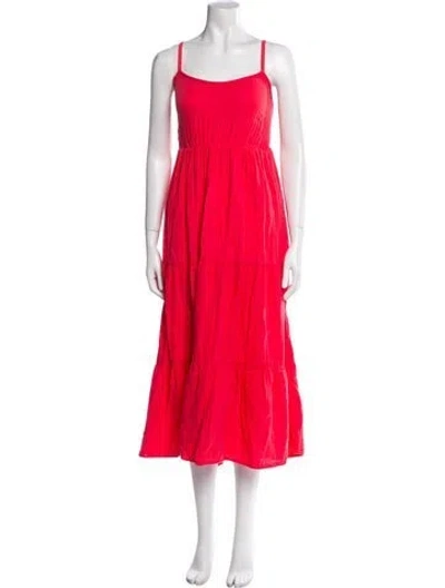 Pre-owned Xirena Square Neckline Long Dress In Pink