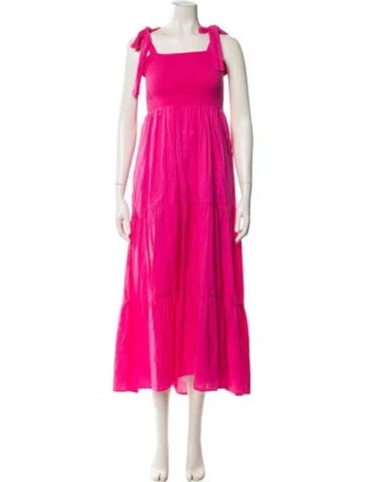 Pre-owned Xirena Square Neckline Long Dress In Pink