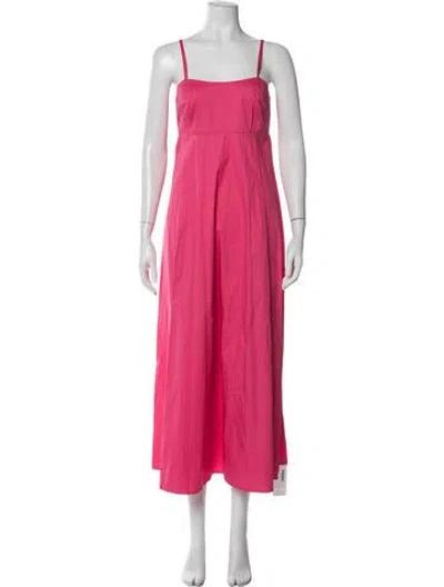 Pre-owned Xirena Square Neckline Long Dress In Pink