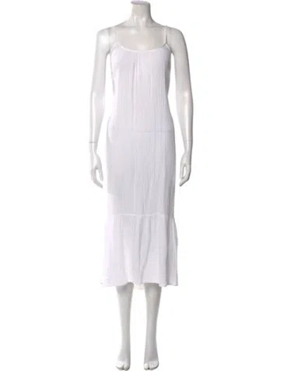Pre-owned Xirena Square Neckline Long Dress In White