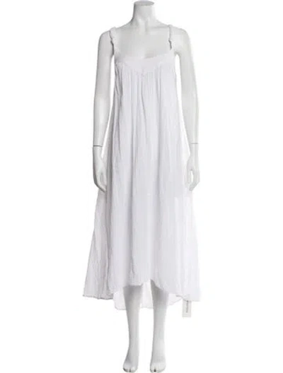 Pre-owned Xirena Square Neckline Long Dress In White