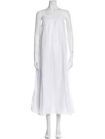 Pre-owned Xirena Square Neckline Long Dress In White