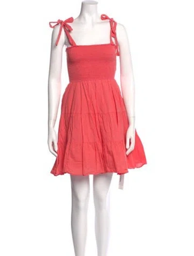 Pre-owned Xirena Square Neckline Mini Dress In Pink