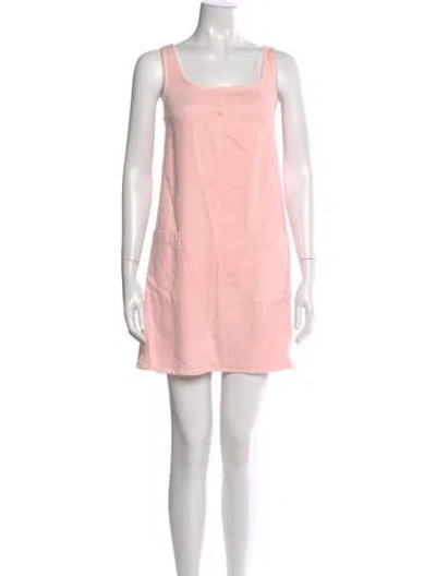 Pre-owned Xirena Square Neckline Mini Dress In Pink