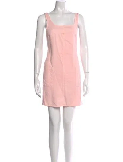 Pre-owned Xirena Square Neckline Mini Dress In Pink