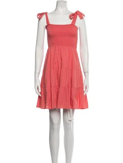 Pre-owned Xirena Square Neckline Mini Dress In Pink