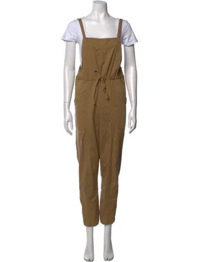 Pre-owned Xirena Square Neckline Overalls In Brown