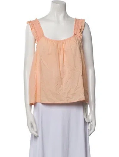Pre-owned Xirena Square Neckline Sleeveless Blouse In Orange