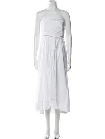 Pre-owned Xirena Strapless Long Dress In White