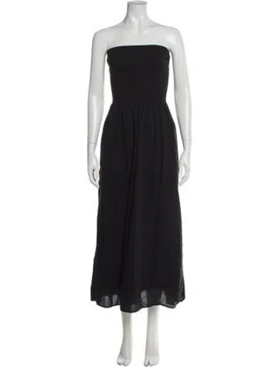 Pre-owned Xirena Strapless Midi Length Dress In Gray