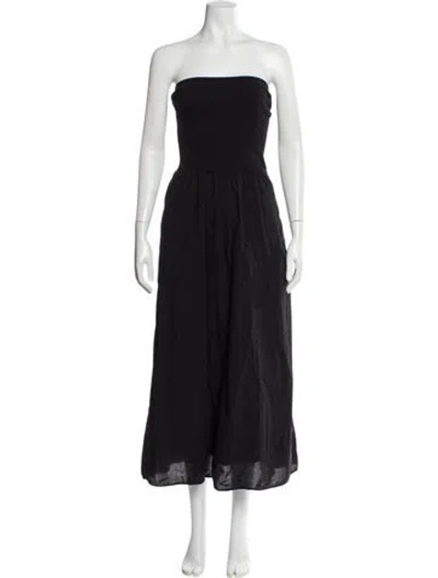 Pre-owned Xirena Strapless Midi Length Dress In Gray