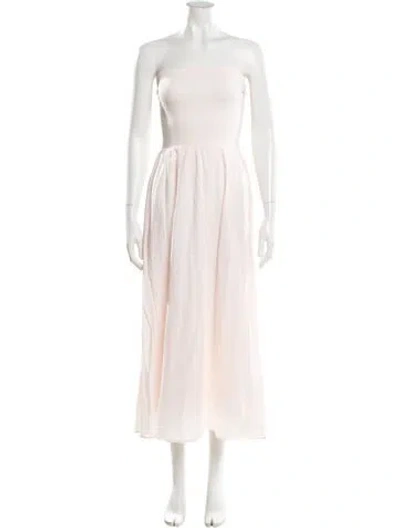 Pre-owned Xirena Strapless Midi Length Dress In Neutral