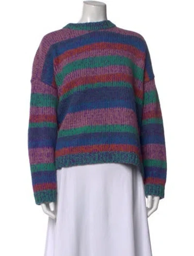 Pre-owned Xirena Striped Crew Neck Sweater In Blue