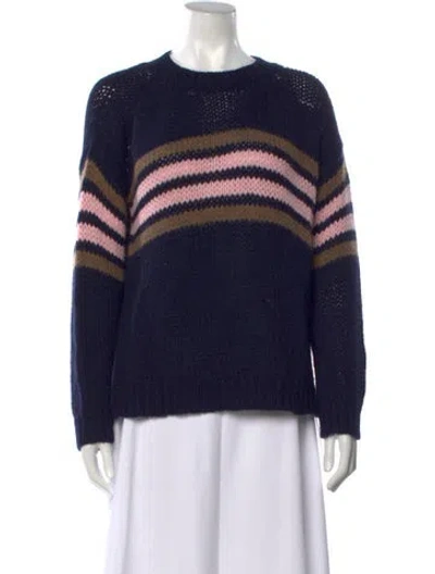 Pre-owned Xirena Striped Crew Neck Sweater In Blue