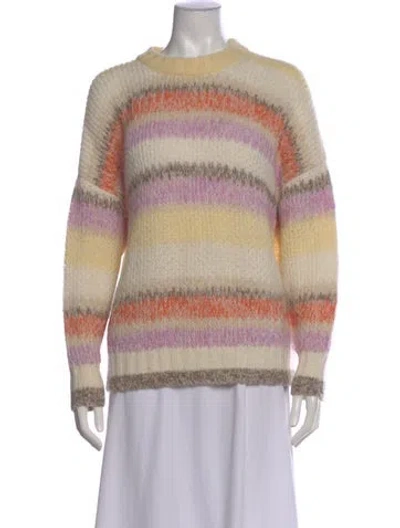 Pre-owned Xirena Striped Crew Neck Sweater In Neutral