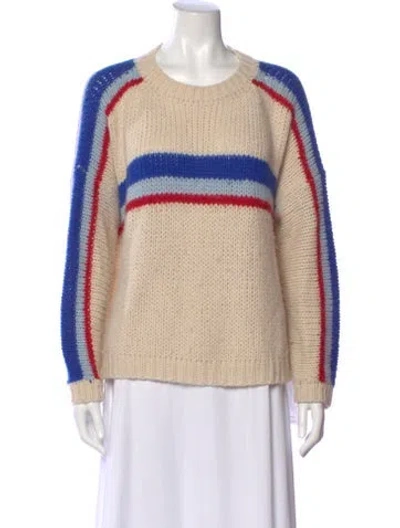Pre-owned Xirena Striped Crew Neck Sweater In Neutral