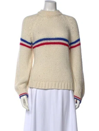 Pre-owned Xirena Striped Crew Neck Sweater In Neutral