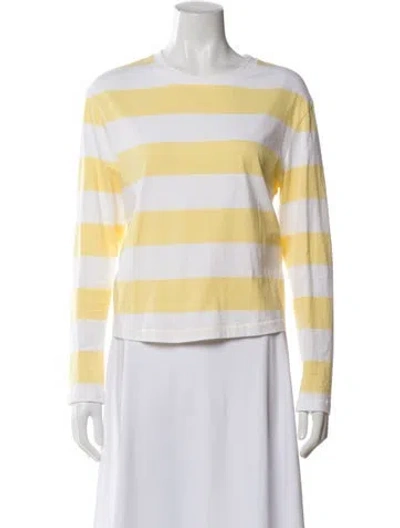 Pre-owned Xirena Striped Crew Neck Top In Yellow