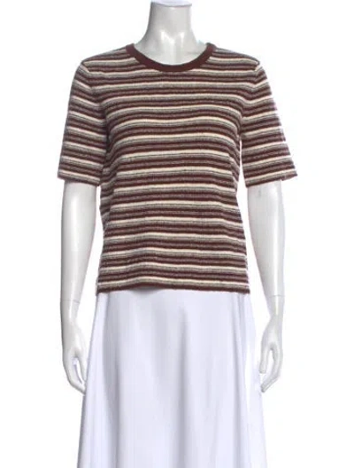 Pre-owned Xirena Striped Crew Neck T-shirt In Multi
