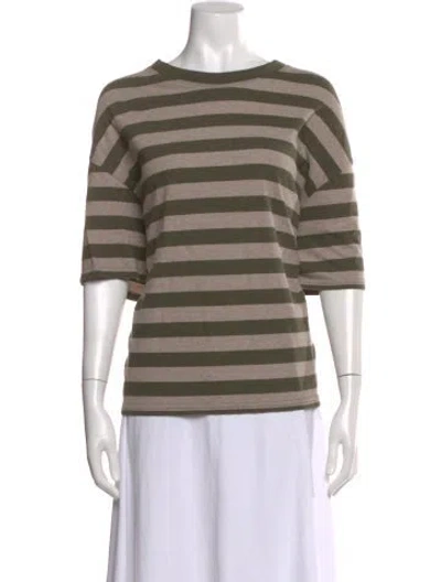 Pre-owned Xirena Striped Crew Neck T-shirt In Neutral