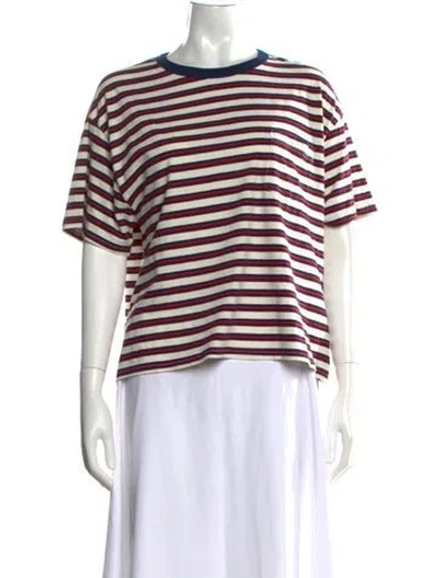 Pre-owned Xirena Striped Crew Neck T-shirt W/ Tags In Neutral